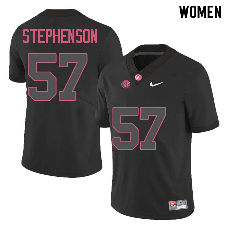 Alabama Crimson Tide Women's Dwight Stephenson #57 Black NCAA Nike Authentic Stitched College Football Jersey XB16G05TD